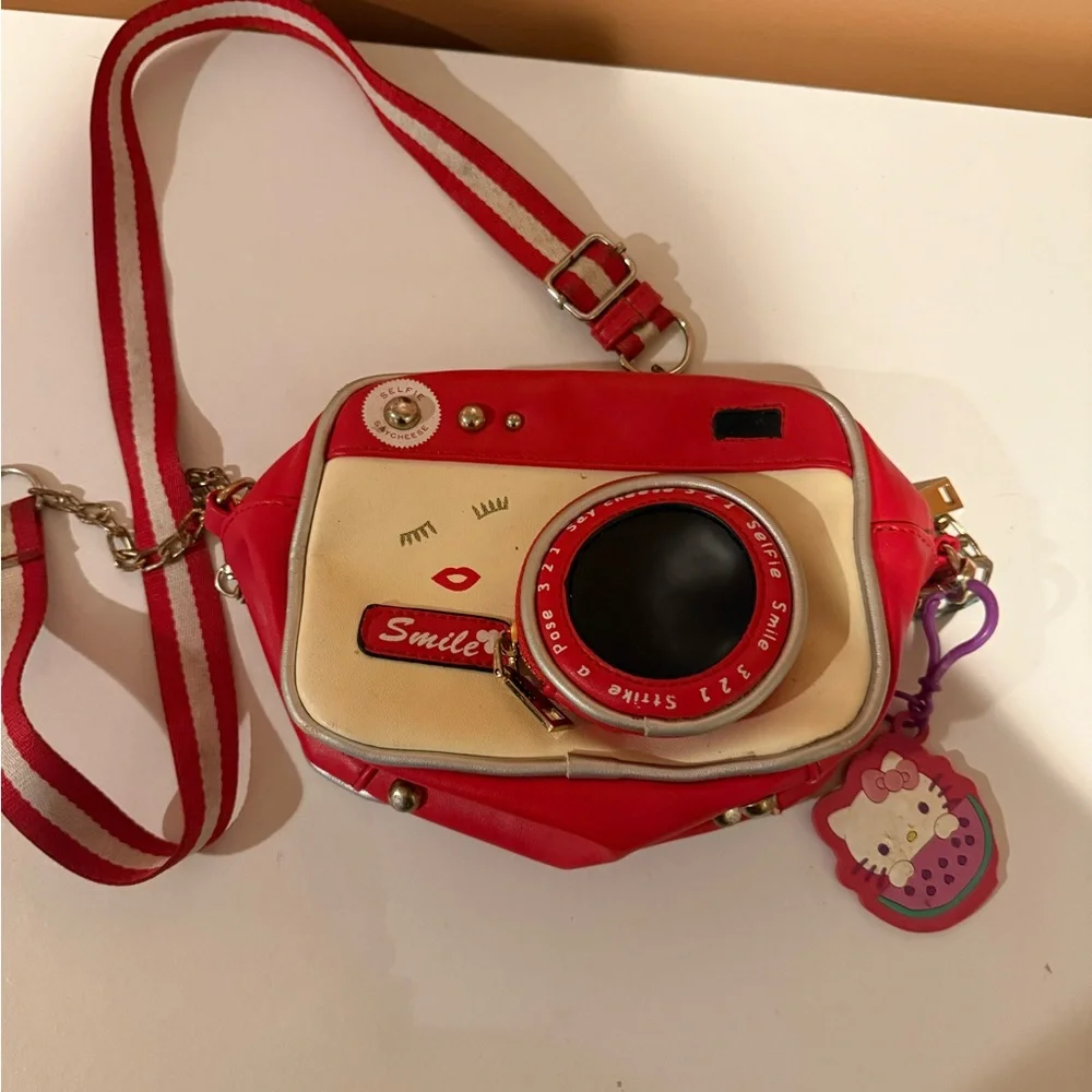 Stylish Red Camera Bag